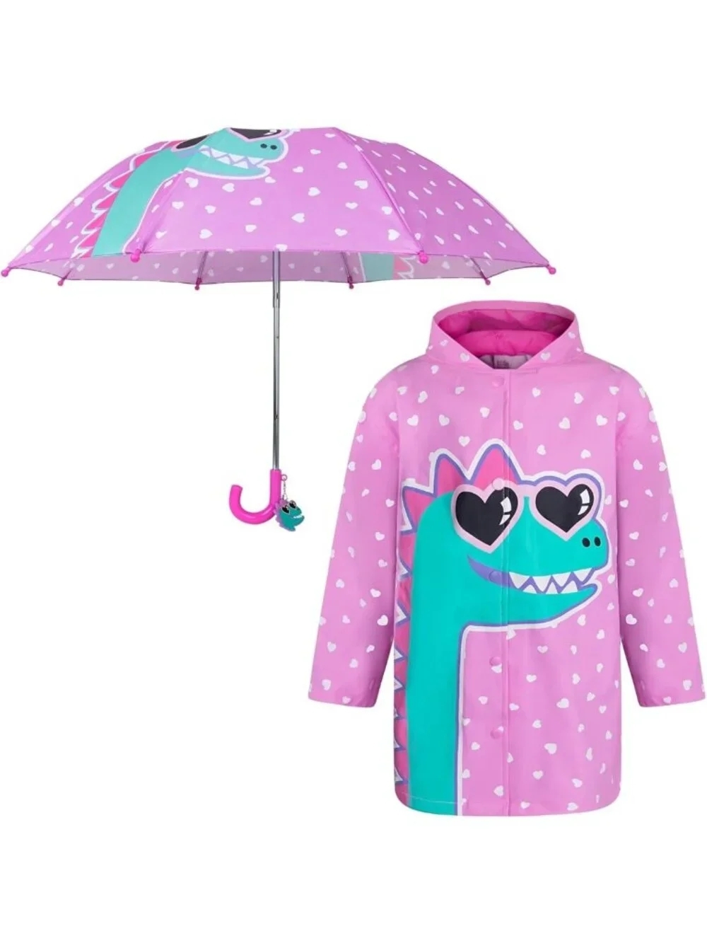 Kids Umbrella & Raincoat Set for Girls and Boys - Toddler Waterproof Jacket